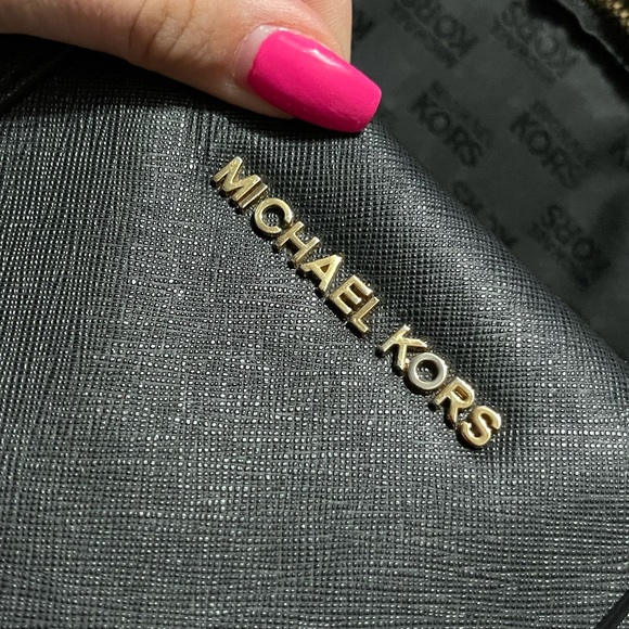 Michael Kors jet set satchel black saffiano leather crossbody bag - Picture 10 of 10